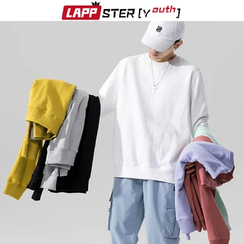 LAPPSTER-Jaunimo ir Vyrų 7 Spalvų Harajuku Atsitiktinis Hoodies 2023 Megztinis Rudenį Mens Japonijos Kietas Streetwear Palaidinės korėjos Viršūnės