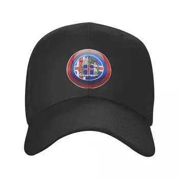 Asmeninį herbą, Islandijos Beisbolo kepuraitę Sporto Moterų, Vyrų Reguliuojamas Icelander Vėliavos Tėtis Skrybėlę Pavasario