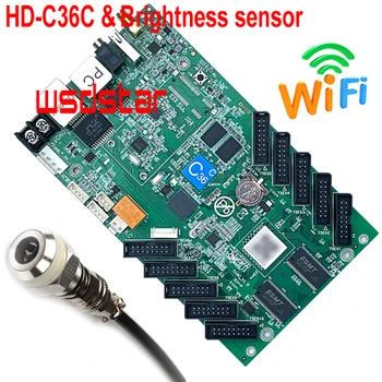 HUIDU HD-C36C & Ryškumo jutiklio, Full WIFI LED ekranas kontrolės kortelė