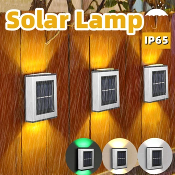 Saulės Sienos Lempos Lauko Ip65 Vandeniui atspari Saulės Energijos Sienos Lempos Saulės Energijos LED Šviesos Sodas, Kiemas, Laiptų, Balkonų Tvora Sunlights