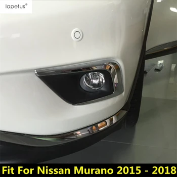 2vnt ABS Chrome Priekiniai Galvos Foglight Rūko Šviesos Lempos Antakių Juostelės Apdaila Padengti Apdaila Reikmenys Nissan Murano, 2015 m. - 2018 m.