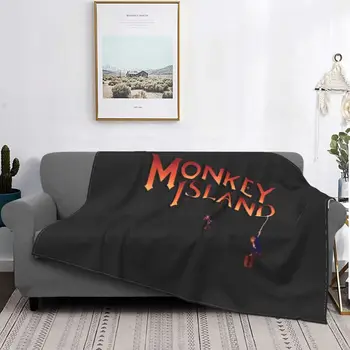Monkey Island Vilnos Antklodė Lobis rasti Lipdukas retrogames Nuostabus Mesti Antklodę už Sofos Patalynės Lounge Pliušinis Plona Antklodė