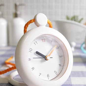 Paprasta, vonios kambarys laikrodis Europos stiliaus virtuvė vandeniui namų sėdynės laikrodis papuošalų Kūrybos mini sieninis laikrodis Rankšluosčių džiovykla laikrodis