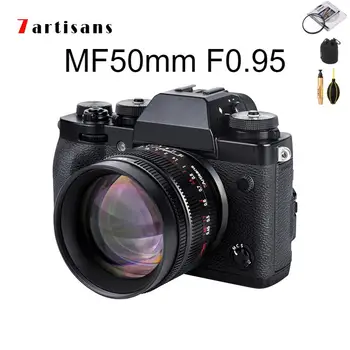 7artisans lente MF50mm F0.95 APS-C Didelės Diafragmos Objektyvai Sony E a6600/Canon Eos-m/Fuji FX X-S10 /Nikon Z / M4/3 mount