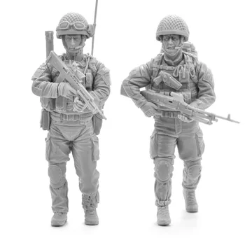 1/35 mastelis WW2 Britų pėstininkų 2 žmonės antrojo pasaulinio KARO miniatiūrų Dervos Modelio Rinkinio pav Nemokamas Pristatymas
