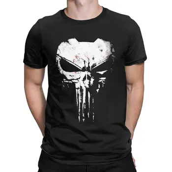 Derliaus Kaukolė Punisher T-Shirt Vyrams Apvalios Kaklo Medvilnės Marškinėliai Stebuklas Trumpas Rankovės Tees Spausdinimo Drabužiai