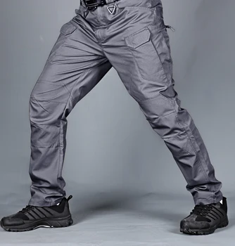 Karinės Taktinės Kelnės Vyrams Specialių Kovos Kelnės Multi-pocket Vandeniui atsparus dilimui Atsitiktinis Mokymo darbo drabužiai Vyrams Kelnes