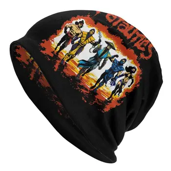 Į Žuvusiųjų Beanies Kepurės Vyrams, Moterims, Unisex Gatvės Žiemą Šiltas Megzti Skrybėlę Suaugusiųjų Mortal Kombat Žaidimų Variklio Dangčio Skrybėlės