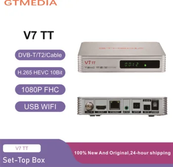 H. 265 10 bitų IT/PT GTMEDIA V7 TT DVB-T2/T Antžeminės TV Imtuvas, HD Skaitmeninis TV Imtuvas Receptorių MPEG4, DVB-C, CCam Dekoderis Combo