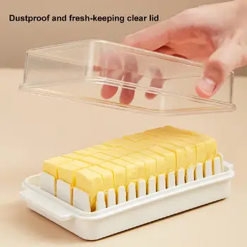 1Pc su Dangteliu Sūrio Sviesto Saugojimo Dėžutė Šviežių Laikyti Lauke Sūris Įrankiai, Sviestas Pjovimo Eco-Friendly Namų Virtuvės Reikmenys