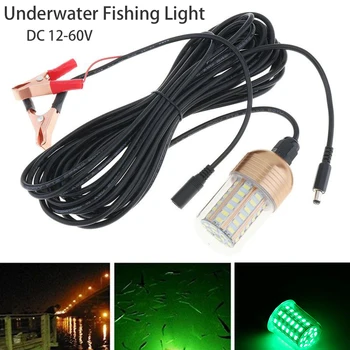 30W 12V Super Šviesus Žvejybos Lemputė 60 LED Povandeninis Vandeniui IP68 Jaukų Finder Lempos Traukia Krevetės, Kalmarai Krilių Žalios spalvos