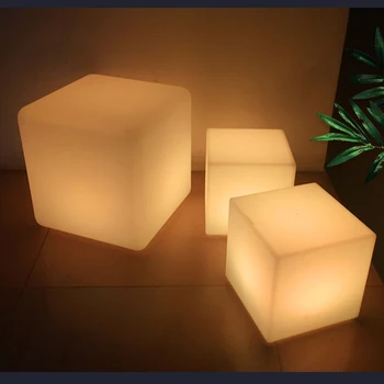 LED Cube Šviesos Sodo Vejos Lempos, Lauko Aikštėje Grindų Lempa USB Įkrovimo Šviesos Rubiko Išmatose Namuose Baseinas Nakties Šviesos