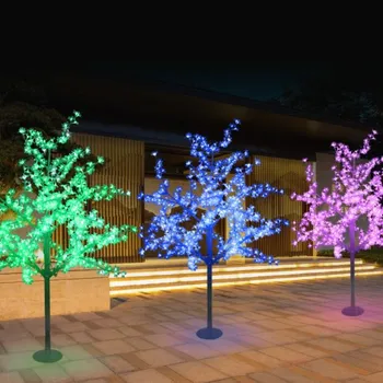 LED vandeniui lauko kraštovaizdžio Sodo Persikų Medis šviesos modeliavimo 2.8 M /1728 žibintai LED vyšnių eglučių žiburiai sodo puošmena