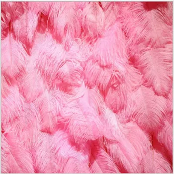nemokamas pristatymas 50pcs rožinė stručio plunksnų raudona vestuvių naudai šalis, drabužiai, galvos apdangalai apdailos 17colors plunksnų 15-20cm ilgio
