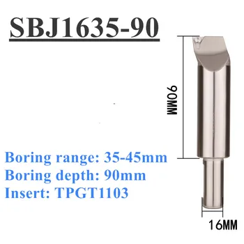 1pc SBJ1635-90 nuobodu baras, naudoti su NBJ16 gręžimo galva, gręžimo skylės diapazonas: 35-45mm, gręžimo gylis-90mm, pjovimo nuobodu baras